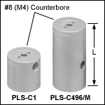 Vacuum-Compatible Ø1in (Ø25 mm) Pillar Posts with #8 (M4) Counterbore