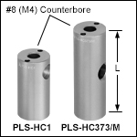 Vacuum-Compatible Ø1/2in (Ø12.7 mm) Posts, #8 (M4) Counterbore