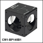 45:55 (R:T) Cube-Mounted Pellicle Beamsplitter, Coating: 400 - 700 nm