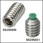 1/4in-20 Stainless Steel Setscrews