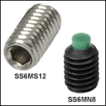 M6 x 1.0 Stainless Steel or Alloy Steel Setscrews