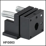 Flexure Stage Accessories: Pitch & Yaw Fiber Chuck Mount