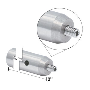 TR2 - Ø1/2in Optical Post, SS, 8-32 Setscrew, 1/4in-20 Tap, L = 2in