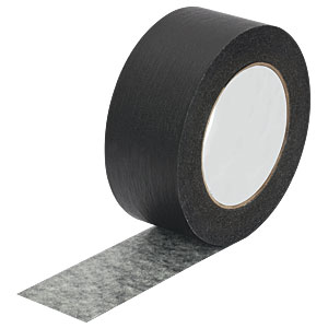 T137-2.0 - Black Masking Tape, 2in x 180' (50 mm x 55 m) Roll
