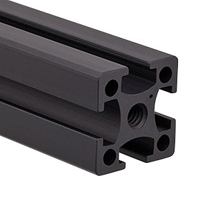 XE25L45 - 25 mm Square Construction Rail, 45in Long, 1/4in-20 Taps