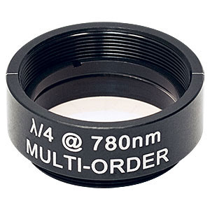 WPMQ10M-780 - Ø1in Multi-Order Quarter-Wave Plate, SM1-Threaded Mount, 780 nm