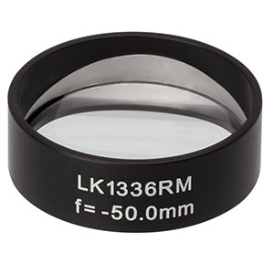 LK1336RM - f=-50.0 mm, Ø1in, N-BK7 Mounted Plano-Concave Round Cyl Lens