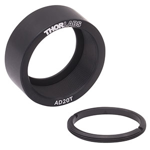 AD20T - Ø1in OD Adapter for Ø20 mm Optic, Internally Threaded, 0.38in Thick