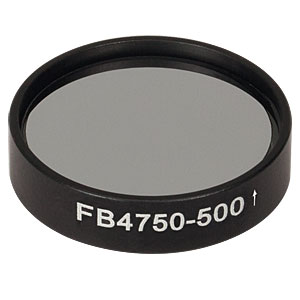 FB4750-500 - Ø1英寸红外带通滤光片，CWL = 4.75 µm，FWHM = 500 nm