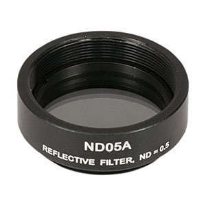 ND05A - Reflective Ø25 mm ND Filter, SM1-Threaded Mount, Optical Density: 0.5