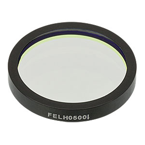 FELH0500 - Ø25.0 mm Longpass Filter, Cut-On Wavelength: 500 nm