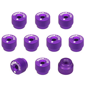 F25SSK1-PURPLE - 1/4in-80 Removable Knobs, Purple, Pack of 10