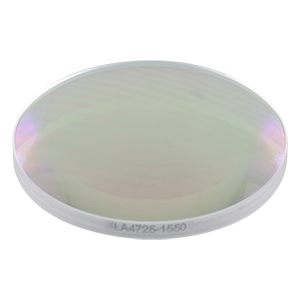 LA4725-1550 - f = 75 mm, Ø1in UVFS Plano-Convex Lens, 1550 nm V-Coat