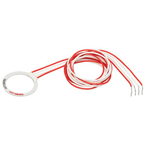 HT10KR2 - 10 W Metal Ceramic Ring Heater with 10 kΩ Thermistor, 24.9 mm OD, 20.0 mm ID