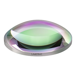 LA4078-C - f = 75 mm, Ø2in UVFS Plano-Convex Lens, ARC: 1050 - 1700 nm