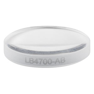 LB4700-AB - f = 40 mm, Ø1/2in UV Fused Silica Bi-Convex Lens, AR Coating: 400 - 1100 nm