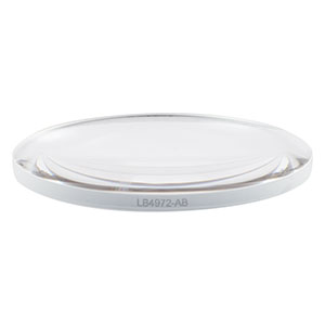 LB4972-AB - f = 250 mm, Ø2in UV Fused Silica Bi-Convex Lens, AR Coating: 400 - 1100 nm