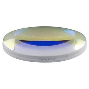 LB4030-B - f = 40 mm, Ø1in UV Fused Silica Bi-Convex Lens, AR Coating: 650 - 1050 nm