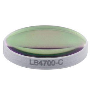 LB4700-C - f = 40 mm, Ø1/2in UV Fused Silica Bi-Convex Lens, AR Coating: 1050 - 1700 nm