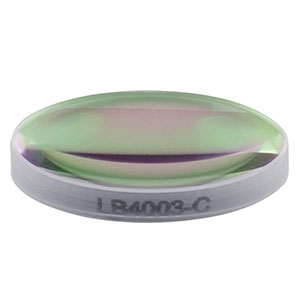 LB4003-C - f = 30 mm, Ø1/2in UV Fused Silica Bi-Convex Lens, AR Coating: 1050 - 1700 nm