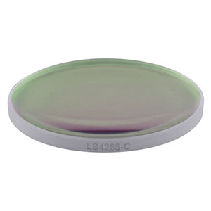 LB4265-C - f = 150 mm, Ø1in UV Fused Silica Bi-Convex Lens, AR Coating: 1050 - 1700 nm