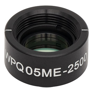 WPQ05ME-2500 - Ø1/2in Mounted Polymer Zero-Order Quarter-Wave Plate, SM05-Threaded Mount, 2500 nm