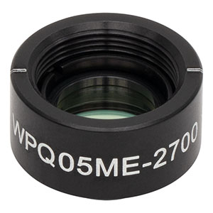 WPQ05ME-2700 - Ø1/2in Mounted Polymer Zero-Order Quarter-Wave Plate, SM05-Threaded Mount, 2700 nm