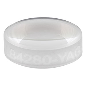 LB4280-YAG - f = 10 mm, Ø6 mm UV Fused Silica Bi-Convex Lens, 532 / 1064 nm V-Coat