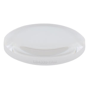 LB4330-YAG - f = 75 mm, Ø1in UV Fused Silica Bi-Convex Lens, 532 / 1064 nm V-Coat