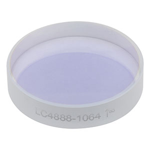 LC4888-1064 - f = -100 mm, Ø1in UV Fused Silica Plano-Concave Lens, 1064 nm V-Coating