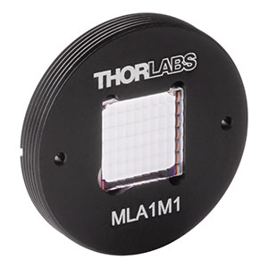 MLA1M1 - Ø1in Mounted PMMA Microlens Array, AR Coated: 420 - 700 nm, EFL = 4.7 mm