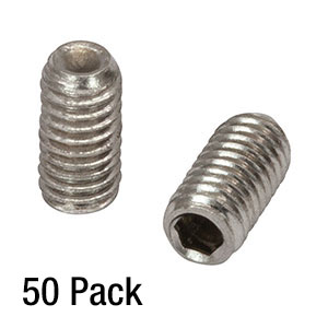 SS3M6 - M3 x 0.5 Stainless Steel Setscrew, 6 mm Long, 50 Pack