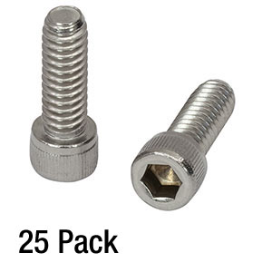 SH25S075 - 1/4in-20 Stainless Steel Cap Screw, 3/4in Long, 25 Pack