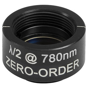 WPHSM05-780 - Ø1/2in Zero-Order Half-Wave Plate, SM05-Threaded Mount, 780 nm