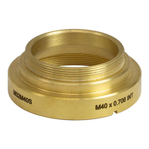 M32M40S - Brass Microscope Adapter with External M32 x 0.75 Threads and Internal M40 x 0.706 Threads