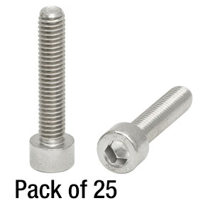 SH6MS30 - M6 x 1.0 Stainless Steel Cap Screw, 30 mm Long, 25 Pack