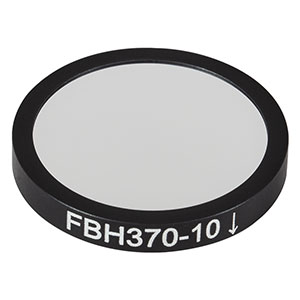 FBH370-10 - Hard-Coated Bandpass Filter, Ø25 mm, CWL = 370 nm, FWHM = 10 nm