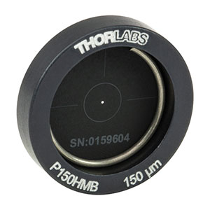 P150HMB - Ø1/2in Mounted Pinhole, 150 ± 6 µm Pinhole Diameter, Molybdenum