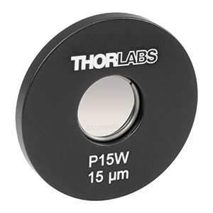 P15W - Ø1in Mounted Pinhole, 15 ± 1.5 µm Pinhole Diameter, Tungsten