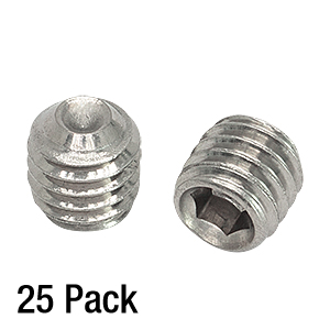 SS6MS6 - M6 x 1.0 Stainless Steel Setscrew, 6 mm Long, 25 Pack