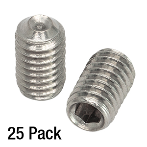 SS6MS10 - M6 x 1.0 Stainless Steel Setscrew, 10 mm Long, 25 Pack