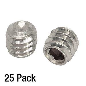 SS25S0250 - 1/4in-20 Stainless Steel Setscrew, 1/4in Long, 25 Pack