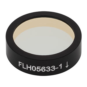 FLH05633-1 - Hard-Coated Bandpass Filter, Ø12.5 mm, CWL = 632.8 nm, FWHM = 1 nm