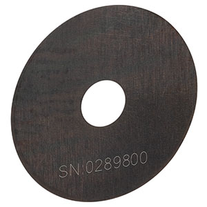 P3000UK - Ø1/2in (12.7 mm) Unmounted Large Pinhole, 3000 ± 40 μm Pinhole Diameter, Stainless Steel