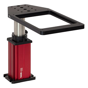 MP15M - Rigid Stand with Large Rectangular Insert Holder, 1/4in-20 Taps, Height: 203.6 - 314.9 mm
