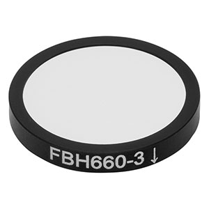 FBH660-3 - Hard-Coated Bandpass Filter, Ø25 mm, CWL = 660 nm, FWHM = 3 nm