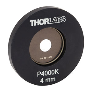 P4000K - Ø1in Mounted Large Pinhole, 4000 ± 50 μm Pinhole Diameter, Stainless Steel