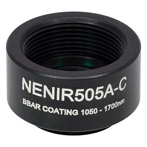 NENIR505A-C - Ø12.7 mm AR-Coated Absorptive Neutral Density Filter, SM05-Threaded Mount, 1050 - 1700 nm, OD: 0.5