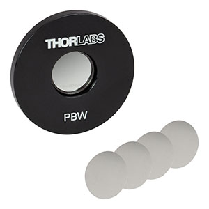 PBW - Ø1in Mounted Blank Foil, 4 Replacement Foils Included, Tungsten