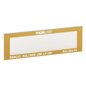 R1L3S17N - Ronchi Ruling Test Target, 3in x 1in, 150 lp/mm